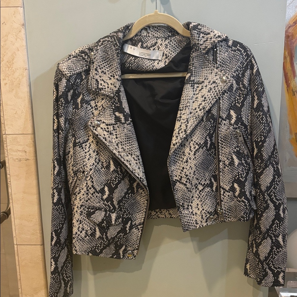 IRO Monochrome Snakeskin Jacket